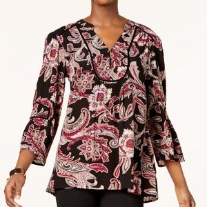 John Paul Richards pale blush floral top